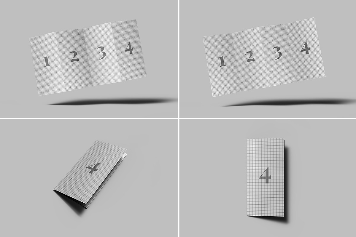 4 Fold DL Brochure Mockup - 8 Views, an Advertising Mockup by Illusiongraphic (Photo 12 of 20)