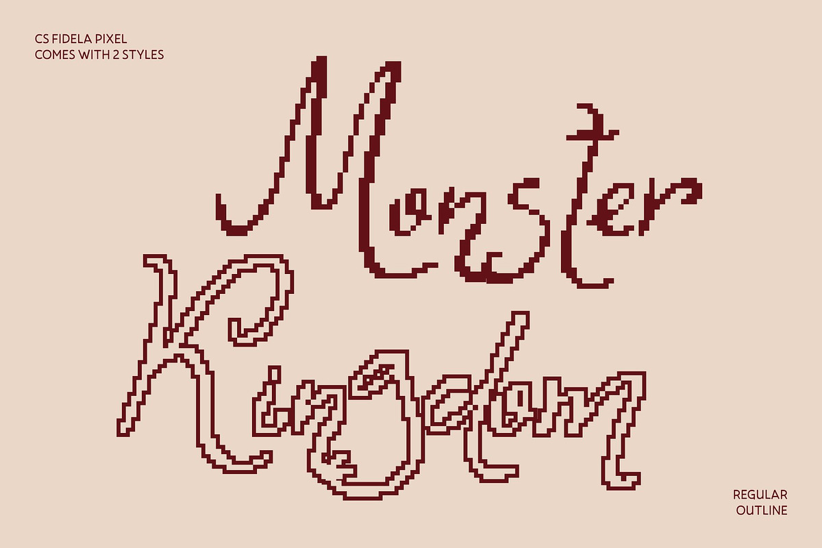 CS Fidela Pixel, a Handwritten Font by Craft Supply Co. (Photo 3 of 8)