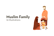 Faceless Muslim Family Illustrations, a Person Illustration by Berkah Studio (Thumbnail 1 of 11)