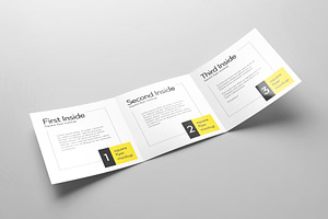 Tri-Fold Square Flyer Mockup