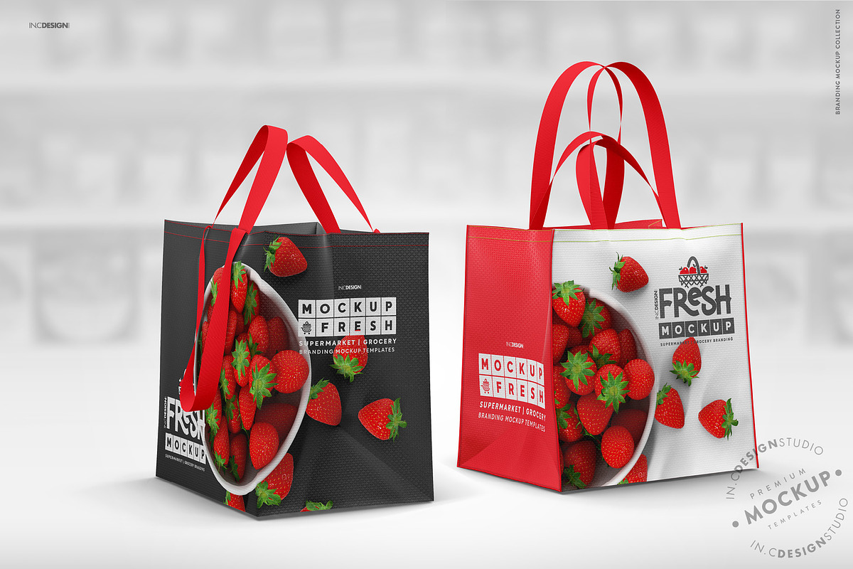 Double Handle Eco Shopping Bag Brand, a Product Mockup by INCDesign (Photo 3 of 10)
