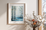 Blue Forest Landscape Art, a Decorative Illustration by Housui Patterns (Thumbnail 4 of 12)
