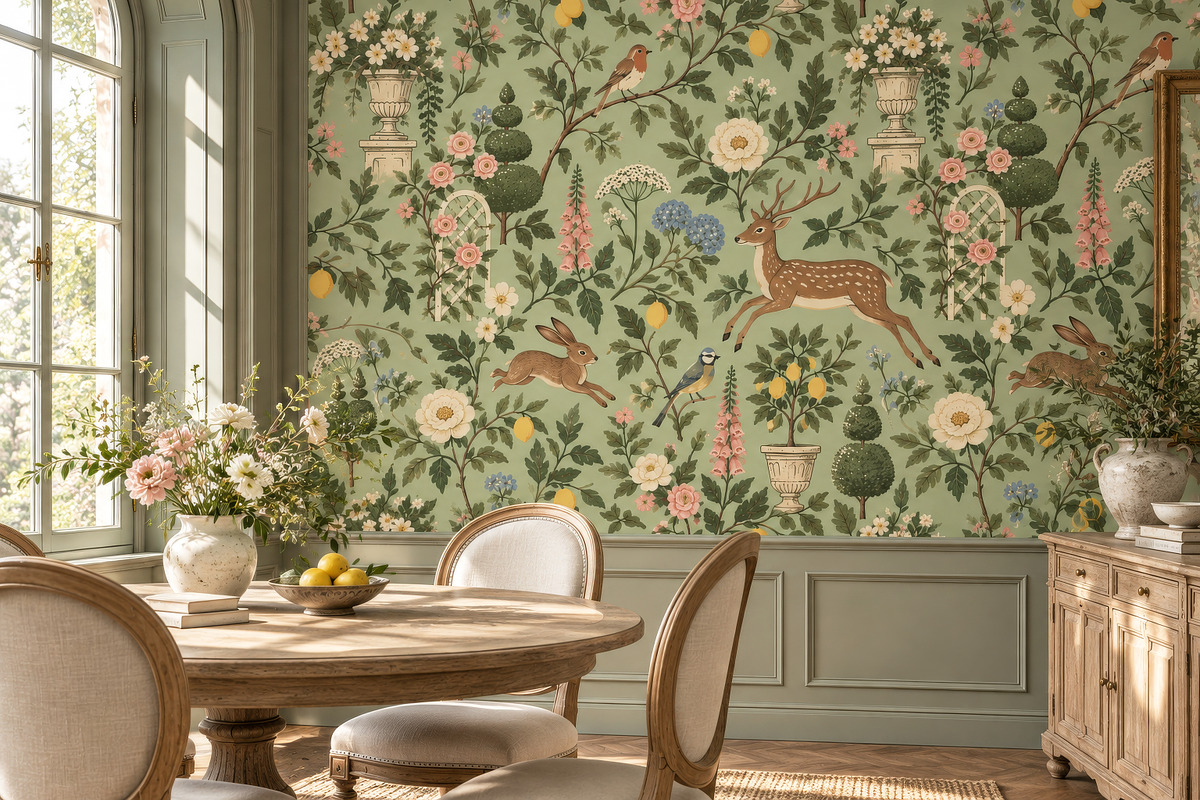 Enchanted Garden Seamless Wallpaper, a Wallpaper Graphic by by creative paper (Photo 7 of 15)