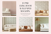 Living Room Wallpaper Mockup Bundle, a Household Mockup by ItsFreakinMockups (Thumbnail 1 of 8)