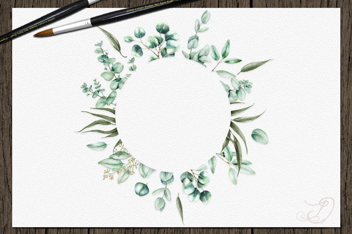 Eucalyptus Frames Illustration, a Decorative Illustration by DioFlow (Photo 5 of 6)