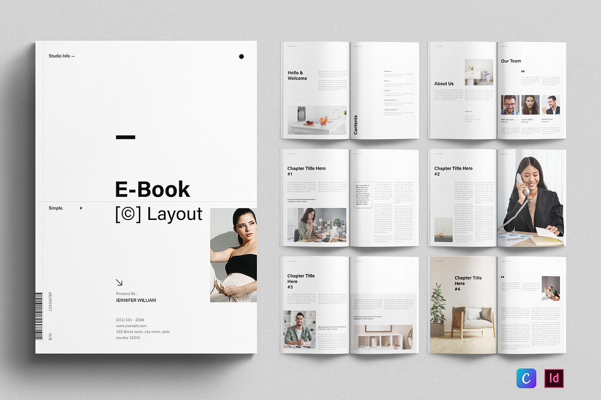 Minimal Editorial E-Book Template, a Magazine Template by E-Type (Photo 1 of 7)