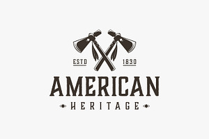 Native American Tomahawk logo, a Branding & Logo Template by DOMHOUZE