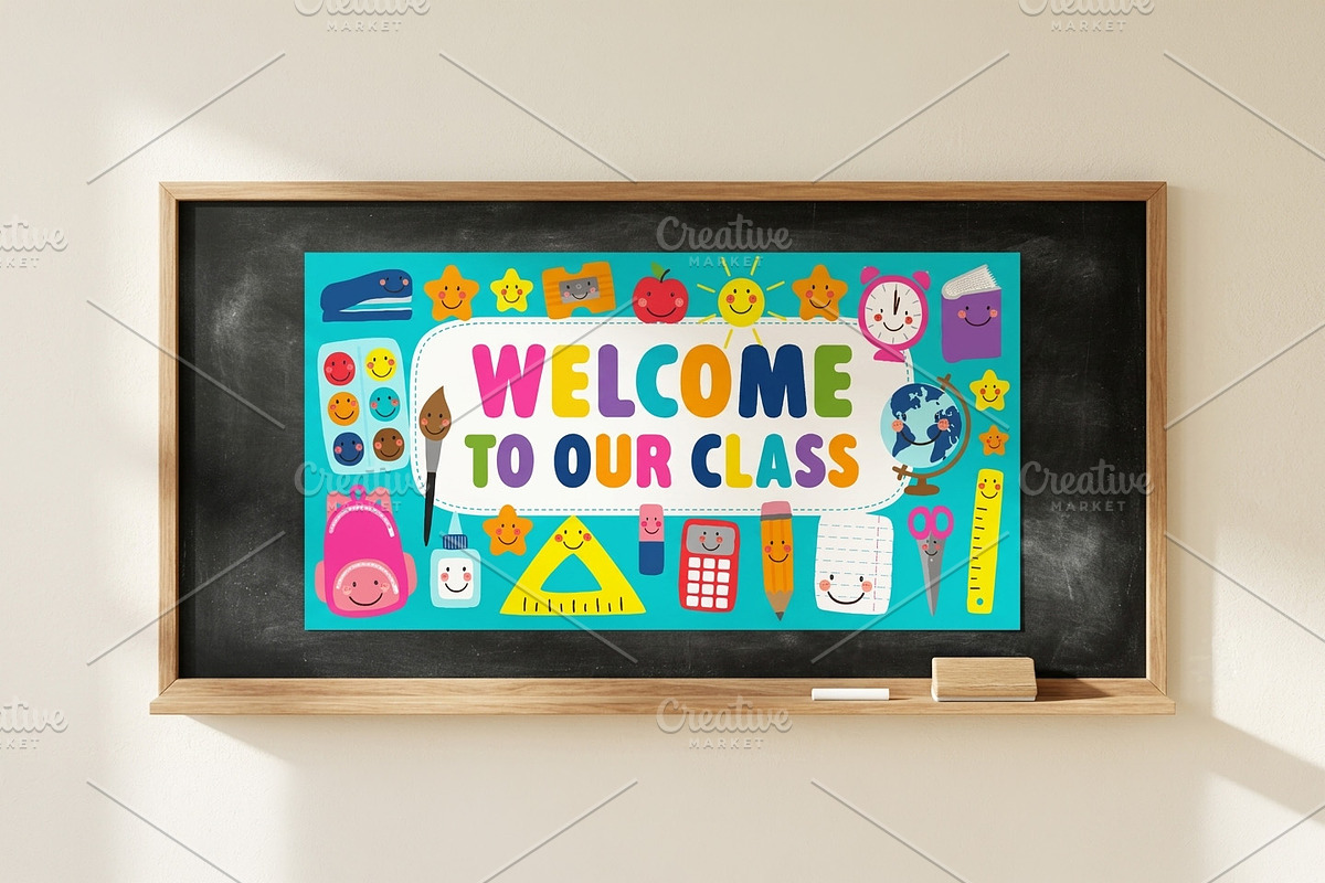 Cute Classroom Decor Bundle, an Education Illustration by C Design Studio (Photo 7 of 15)