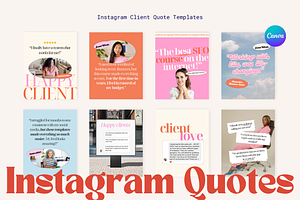Canva Instagram Client Quote Posts