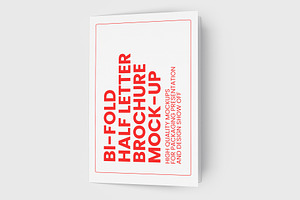 Bi-Fold Half Letter Brochure Mock-up