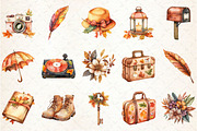 Vintage Autumn Sublimation Clipart, an Illustration by Rose Art (Thumbnail 2 of 4)