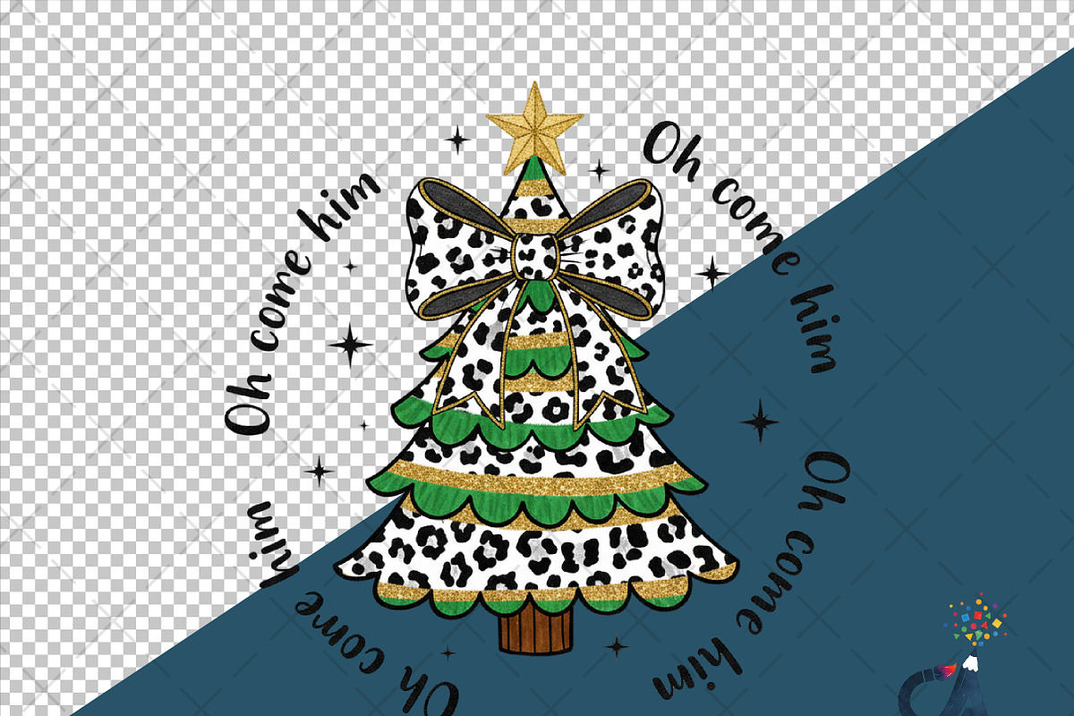 Oh Come Him Christmas Tree Png, an Illustration by Creative Art (Photo 3 of 6)