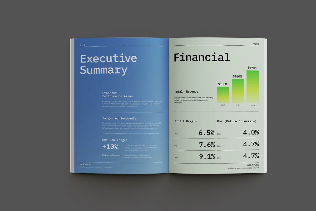 Elegant KPI Report preview 4