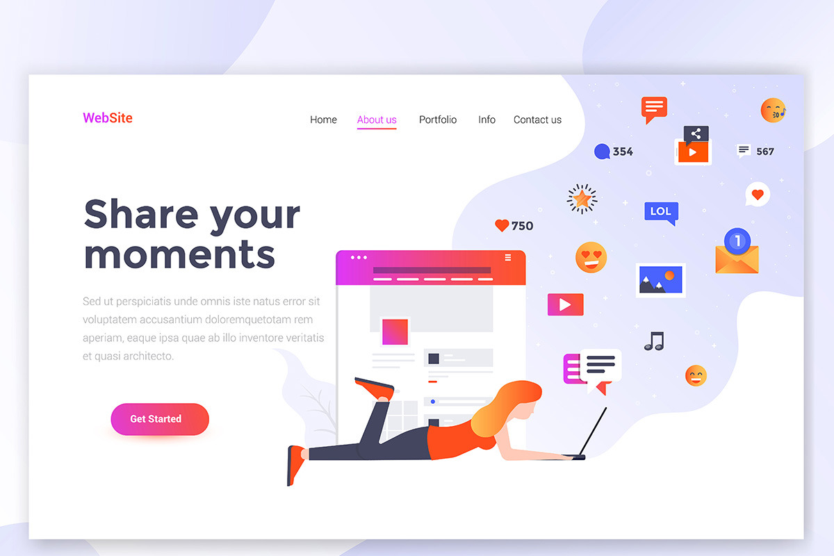 Landing page templates, a Templates & Theme by Creative Graphics (Photo 9 of 12)