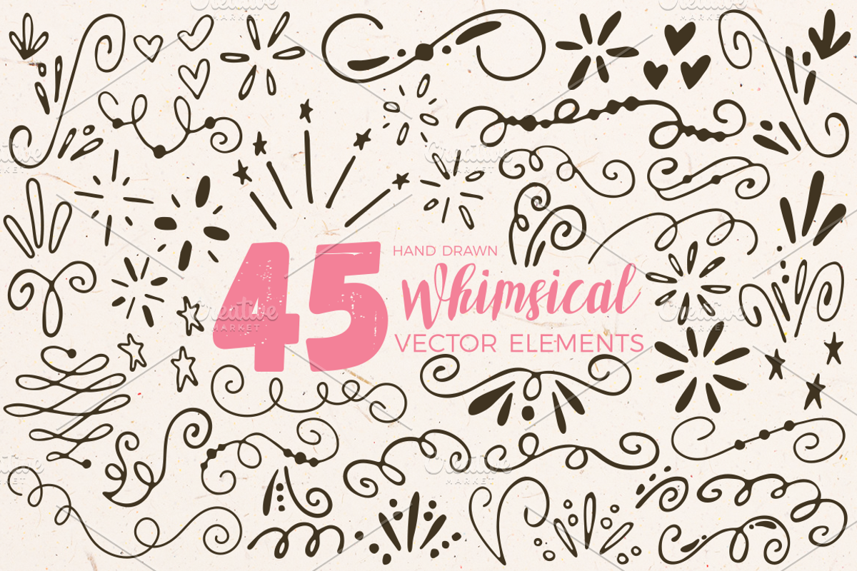 Hand Sketched Vector Elements, an Illustration by By Kerri Ann (Photo 1 of 4)