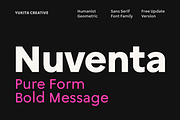 Nuventa - Humanist Geometric Fonts, a Sans Serif Font by Yukita Creative (Thumbnail 1 of 11)