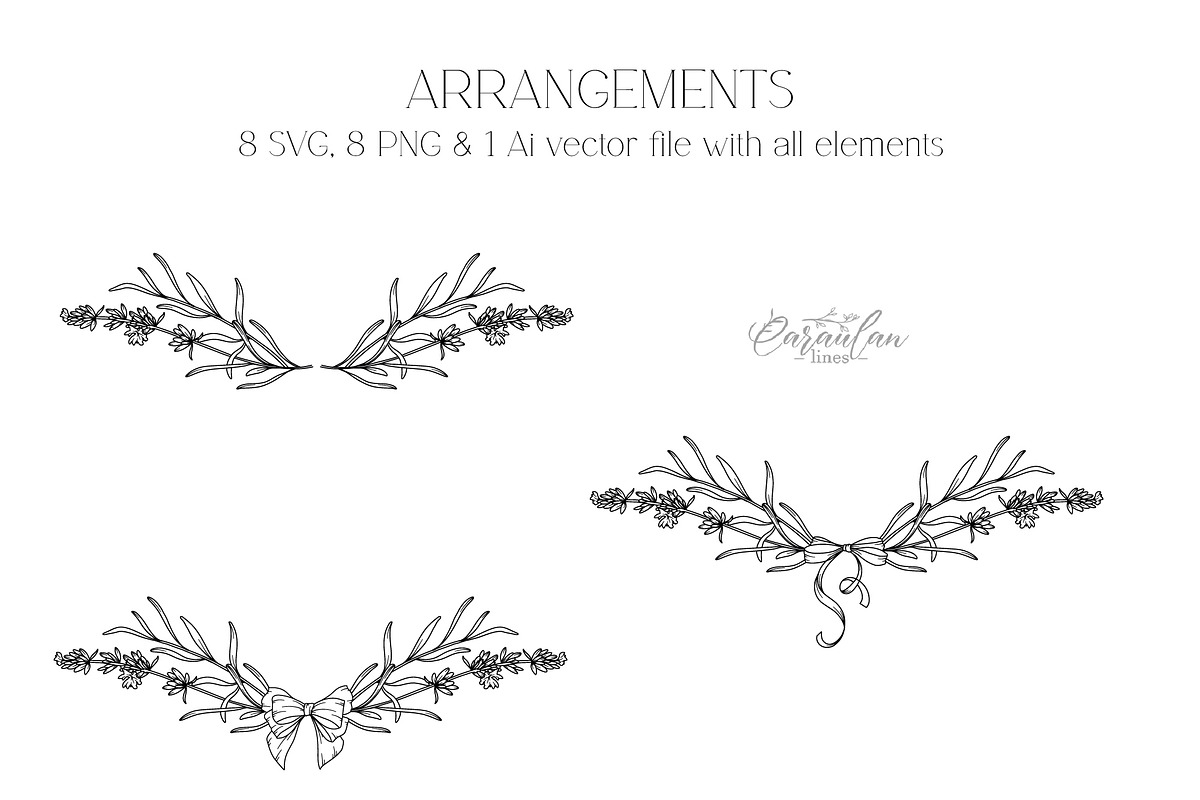 Lavender Clipart Line Art, an Object Graphic by CaraulanStore (Photo 8 of 10)
