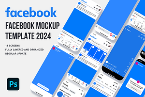 Facebook Template PSD Mockup 2024, a Social Media Template by Dilshod Sobirov