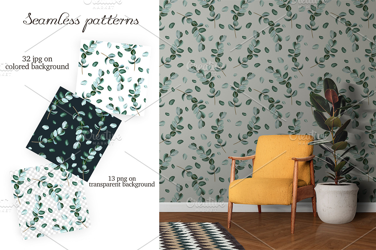 Bohemian garden hand drawn clipart, a Decorative Illustration by Navenzeles (Photo 12 of 14)