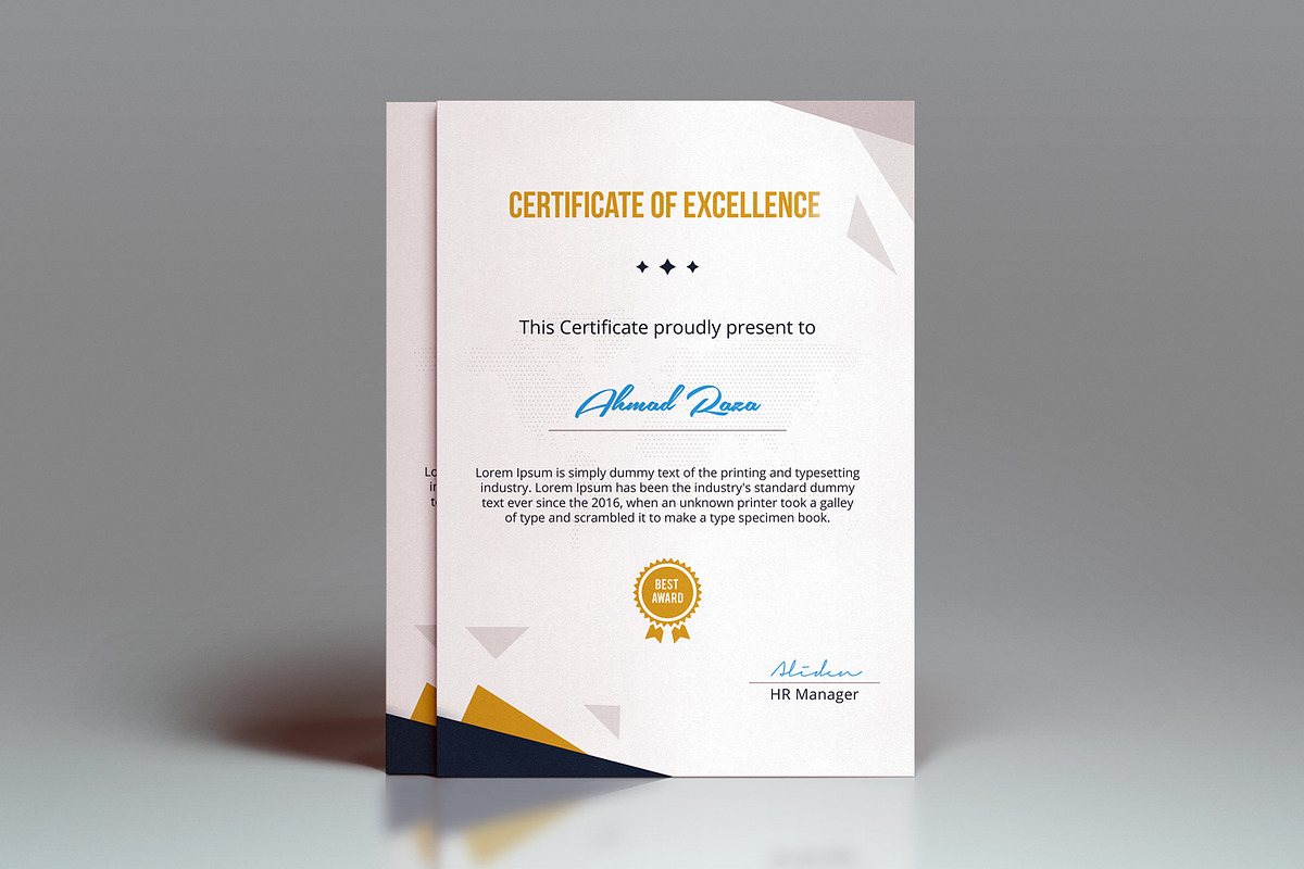 Multipurpose Certificate Template, a Stationery Template by NasirGrfx (Photo 4 of 5)