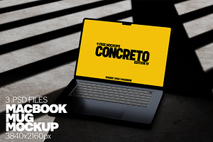 Concreto MacBook Air Mockup Bundle