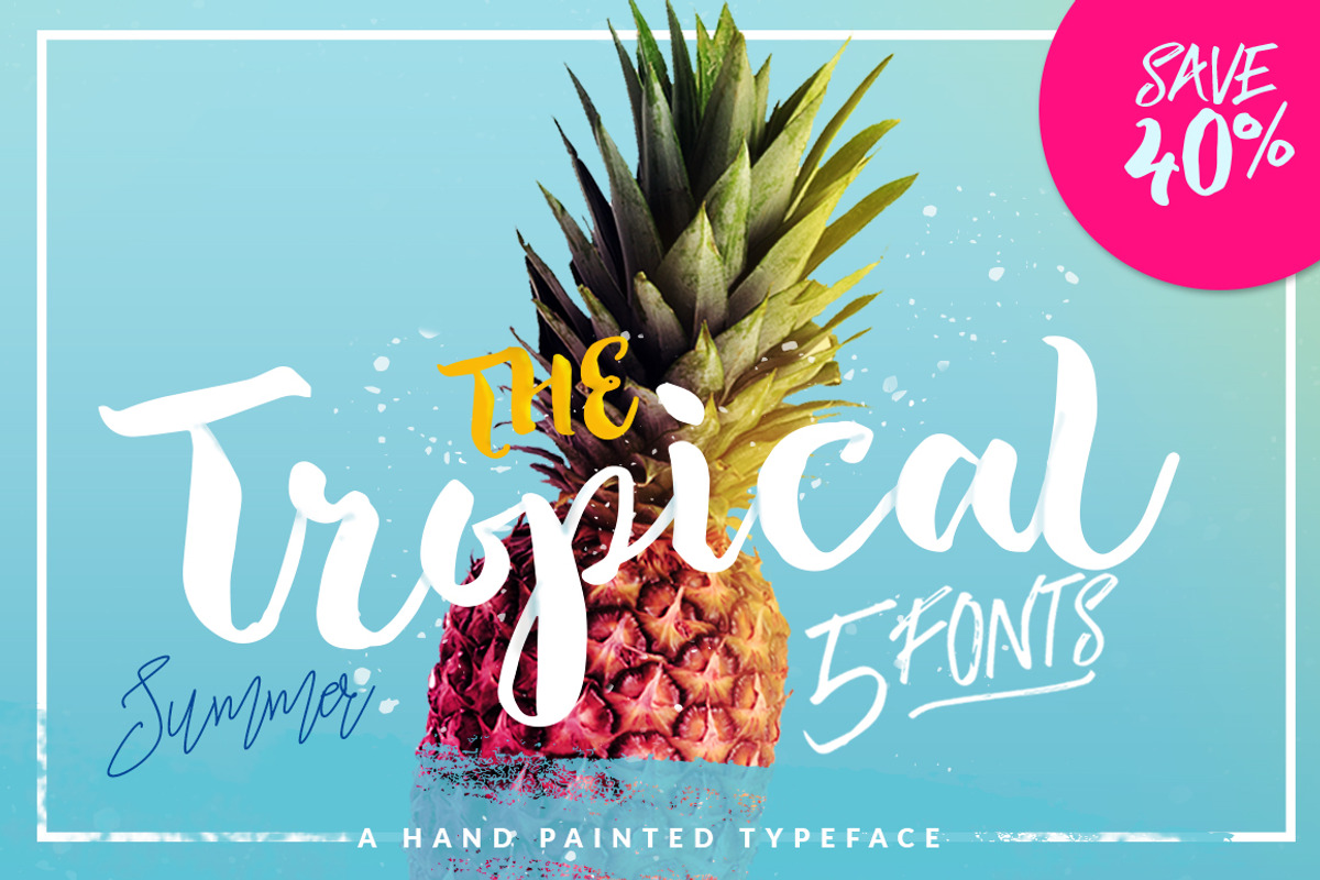 SALE !!! The Tropical - 5 Fonts preview 2