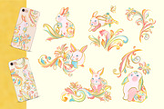 Chinoiserie Rabbit, an Animal Illustration by Rachel Art Studio (Thumbnail 5 of 8)