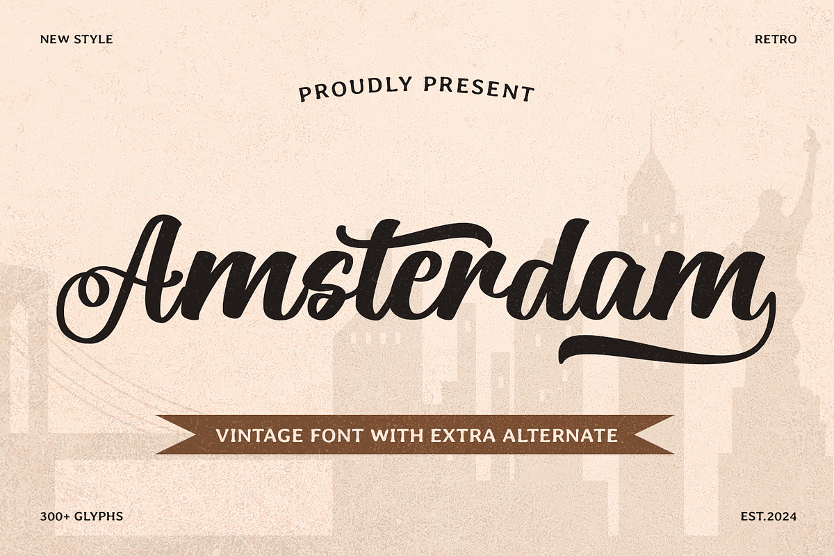 Amsterdam, a Handwritten Font by Mozatype (Photo 1 of 10)