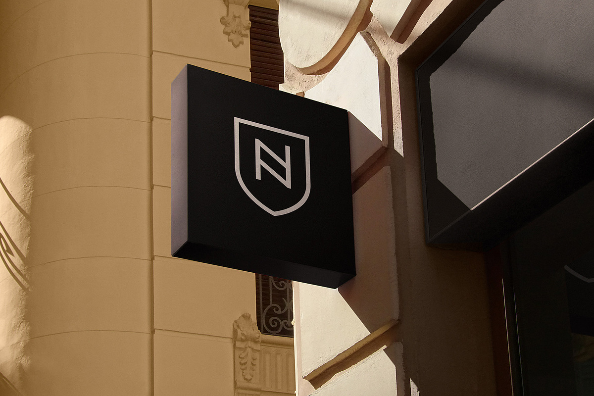 Logo Mockup Modern Black Sign, a Product Mockup by Asylab (Photo 5 of 7)