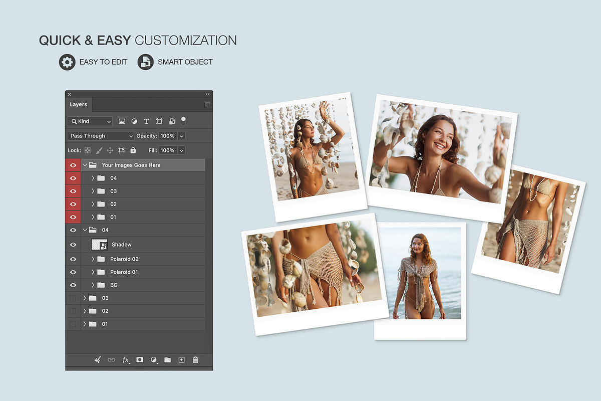 Polaroid Photo Mockup Template, a Presentation Template by DesignerCandies (Photo 7 of 10)