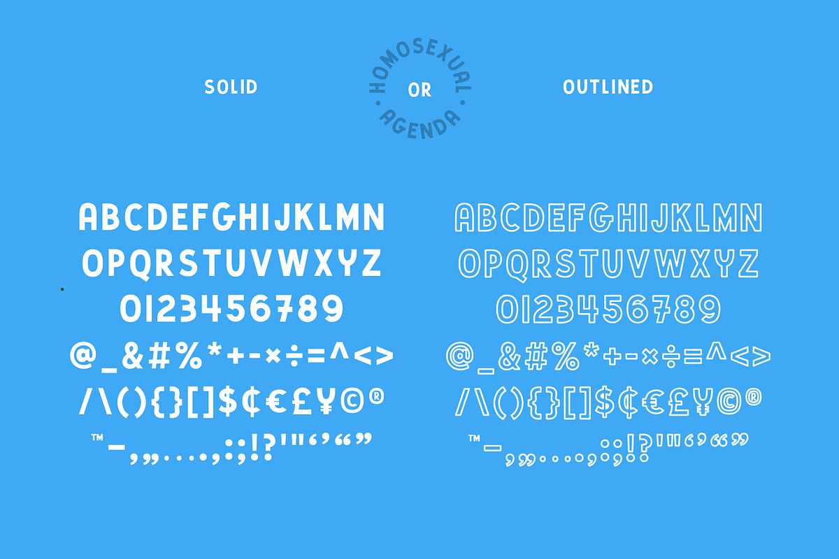 Homosexual Agenda -Sign Painter Sans, a Sans Serif Font by Creative Type (Photo 2 of 12)