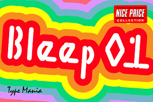 Bleep 01 TM – Experimental Cozy Type, a Sans Serif Font by Type Mania