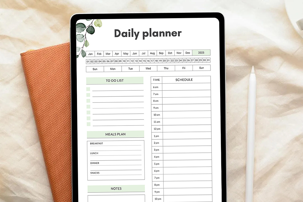 Canva Digital Planner Template, a Stationery Template by DesignDevisers (Photo 2 of 11)