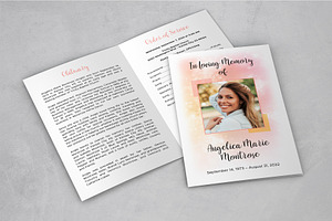 Colorful Funeral Program Template