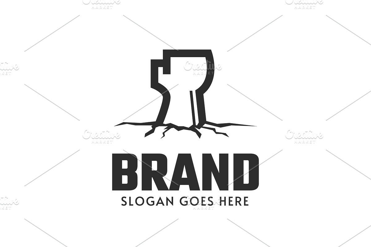 A fist from the ground logo design, an Object Graphic by nicemorning (Photo 1 of 2)