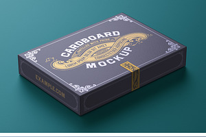 Flat Colored Box Mockup