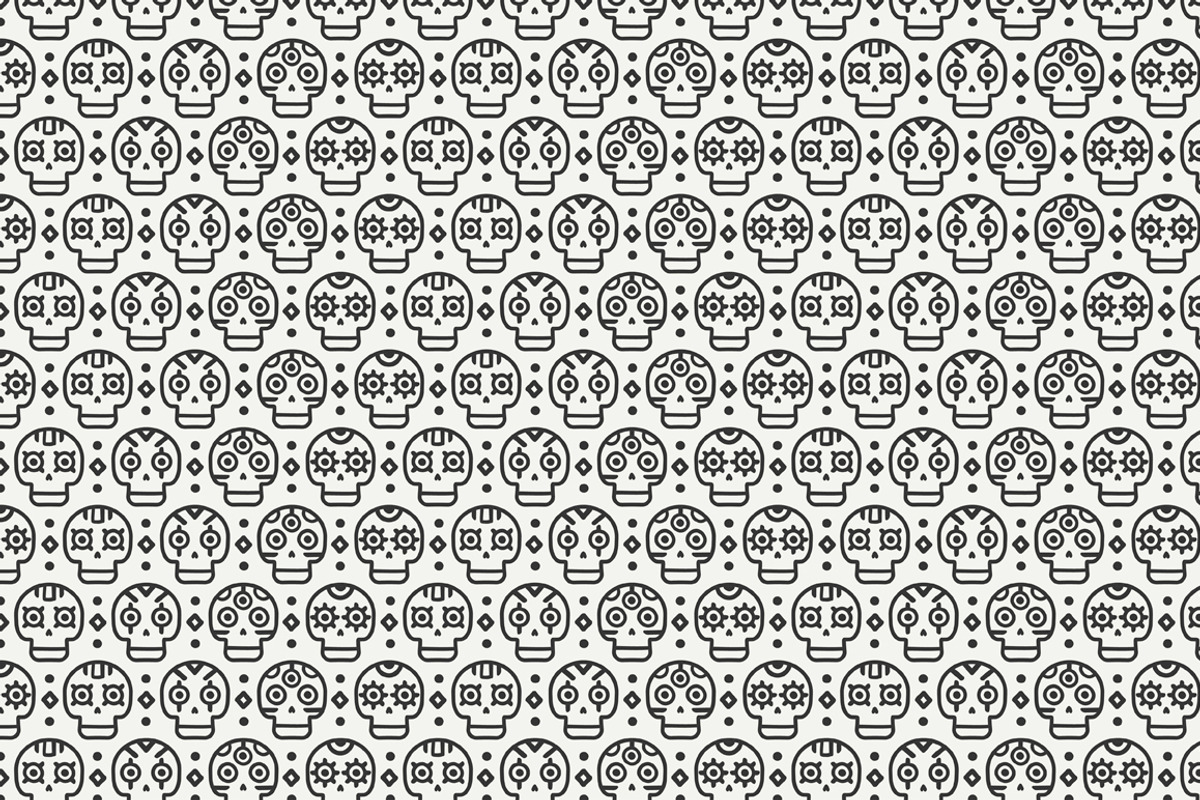 Day of the Dead Patterns with skulls, a Pattern Graphic by Krolja (Photo 6 of 6)