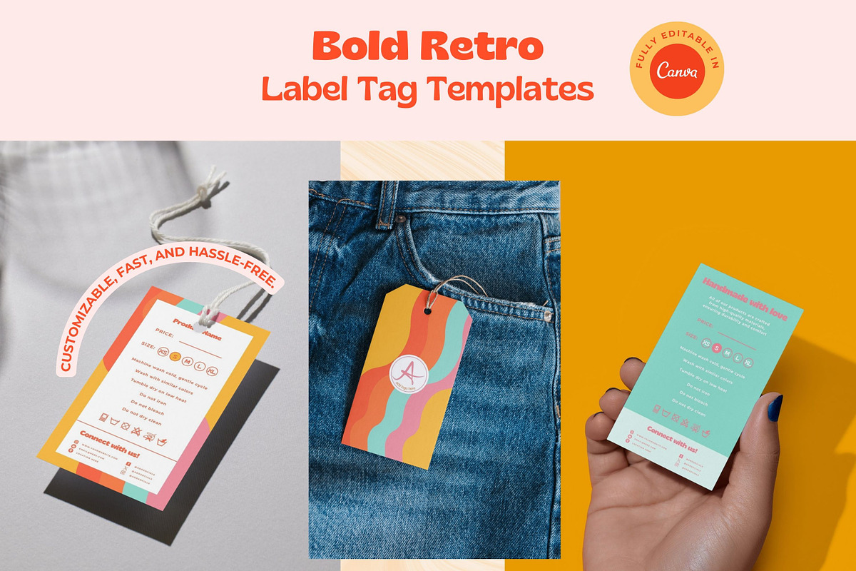 Bold Retro Label Tag Templates, a Card Template by Hell Yeah Designs (Photo 3 of 7)