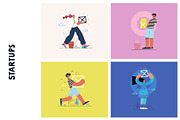 Startups flat vector illustrations, a Templates & Theme by Grivina's shop (Thumbnail 18 of 45)