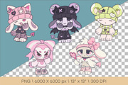 Chibi animals 11. Tshirt, PNG, an Animal Illustration by KENO Mascots (Thumbnail 2 of 6)