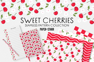 Cherry Seamless Pattern Collection