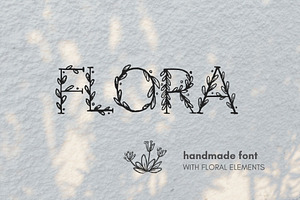 flora - hand painted all caps font