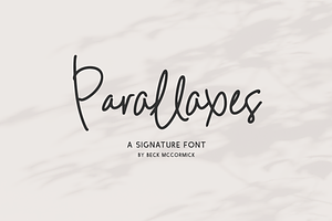 Parallaxes Script, a Handwritten Font by Beck McCormick