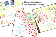 Big autumn set. Watercolor, an Object Illustration by Olga Bonitas (Thumbnail 3 of 6)