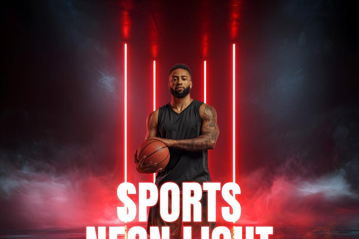 Sports Neon Light Digital Backdrops, a Background Graphic by Walllow Creatives (Photo 1 of 7)