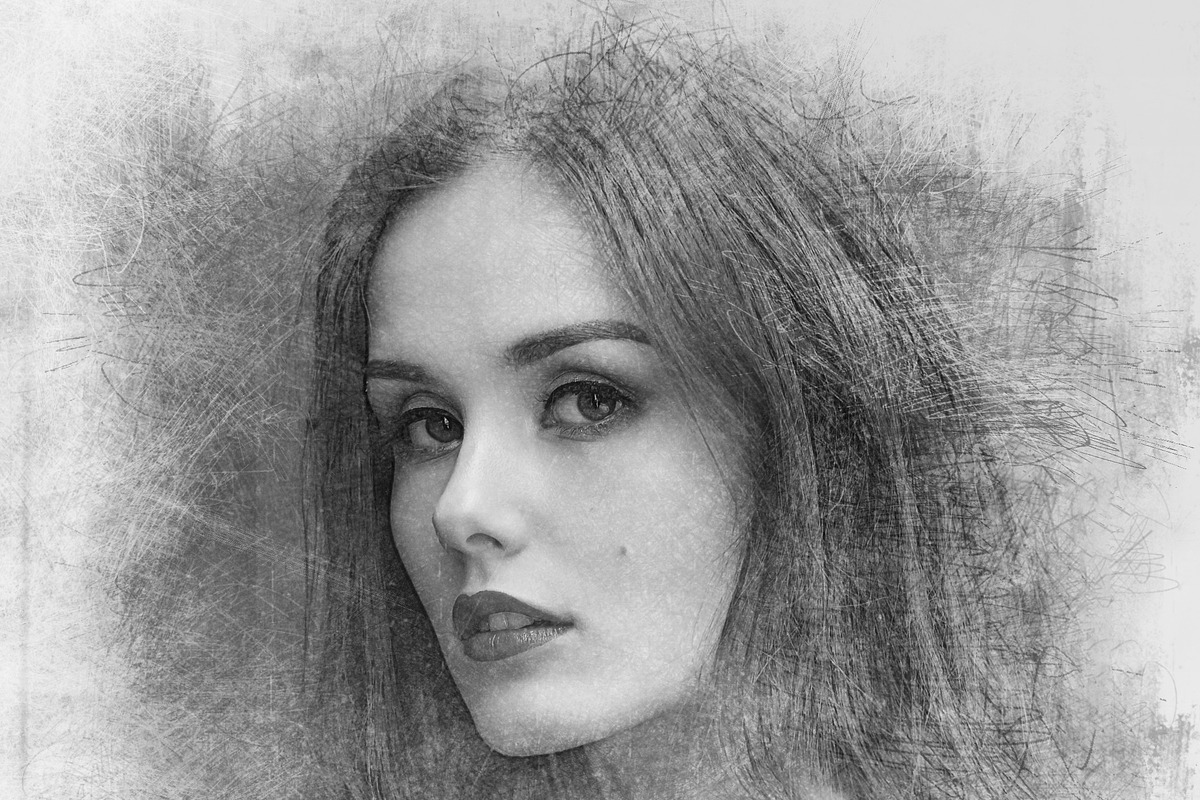 Pencil sketch photo effect, a Layer Style Add-On by Pixel Gallery (Photo 3 of 6)