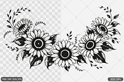 Sunflower Frame SVG PNG Bundle, an Illustration by Actual Pixel (Thumbnail 20 of 23)
