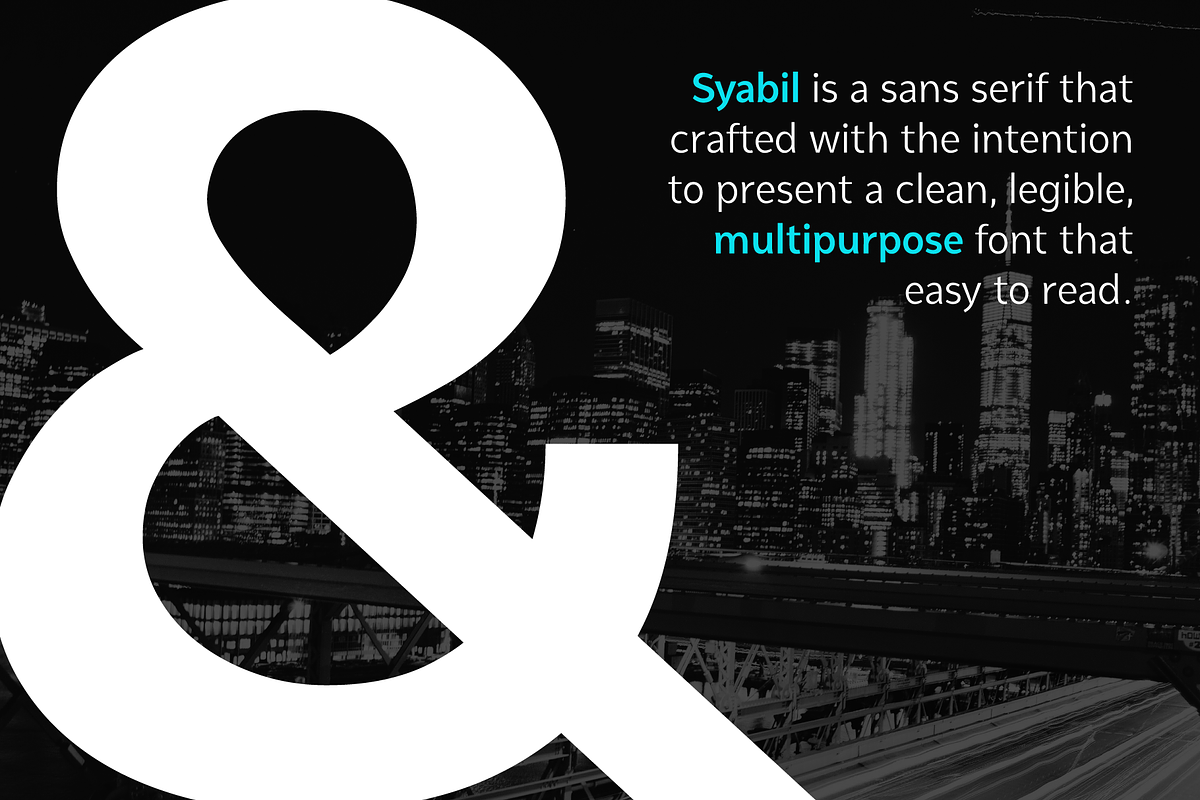 Syabil 18 Sans Serif Font, a Sans Serif Font by Eko Bimantara (Photo 3 of 11)