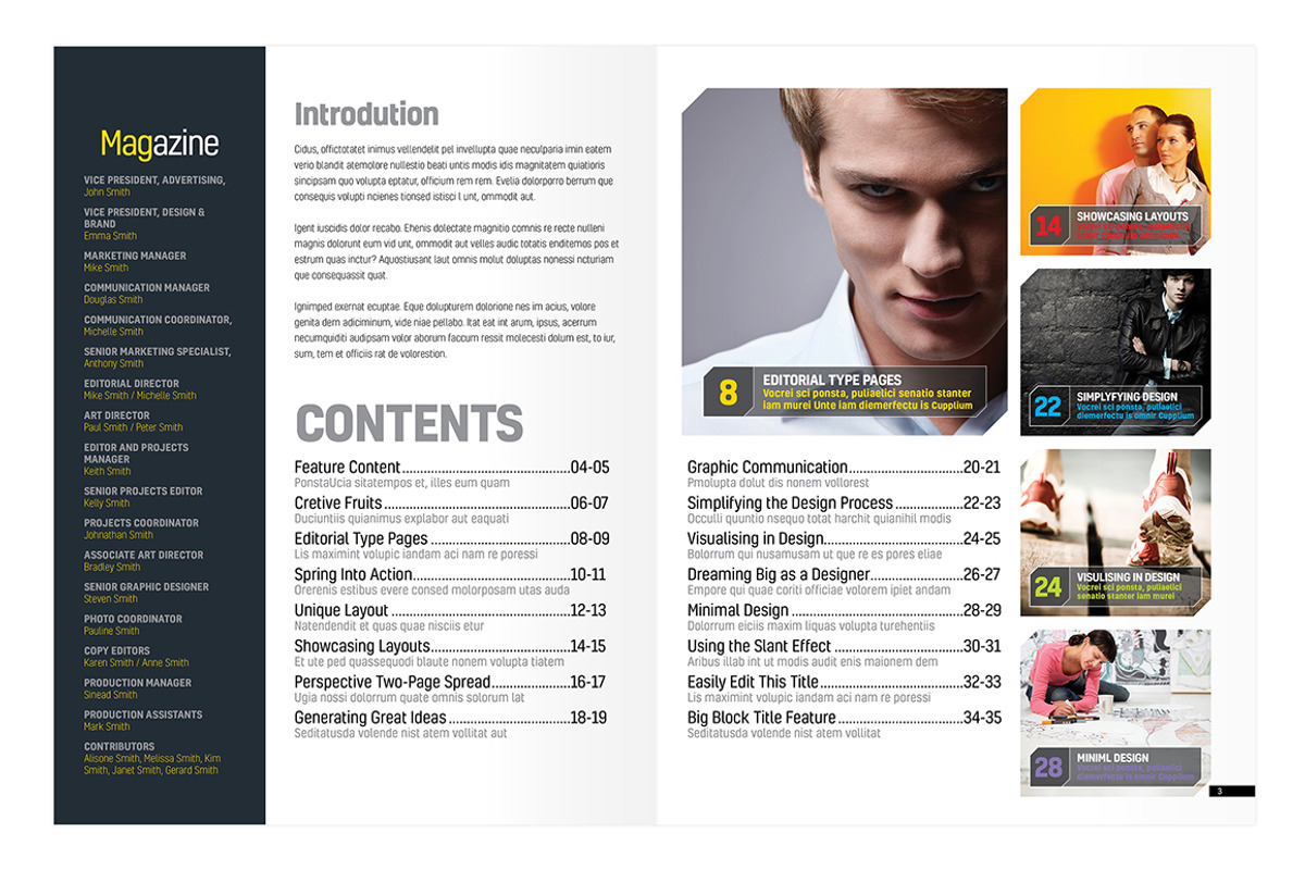 Magazine Template InDesign 01, a Magazine Template by Love Graphic Design (Photo 10 of 28)