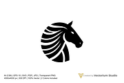 Horse Head Minimal Logo, a Branding & Logo Template by Vectorium Studio (Thumbnail 1 of 3)